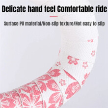 Bike Bar Tape Sakura-Pattern Road Bicycle Handlebar Cover Bike Handles Strap Anti Slip Shock Handles Tape White-Black