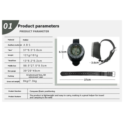 Underwater Diving Compass, Diving Watch Compass, Waterproof Navigation Tool, Suitable for Diving and Camping 2