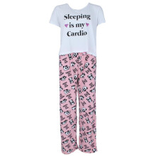 Mentally Exhausted Women's Plus Size Panda Sleeping is My Cardio Pyjama Set