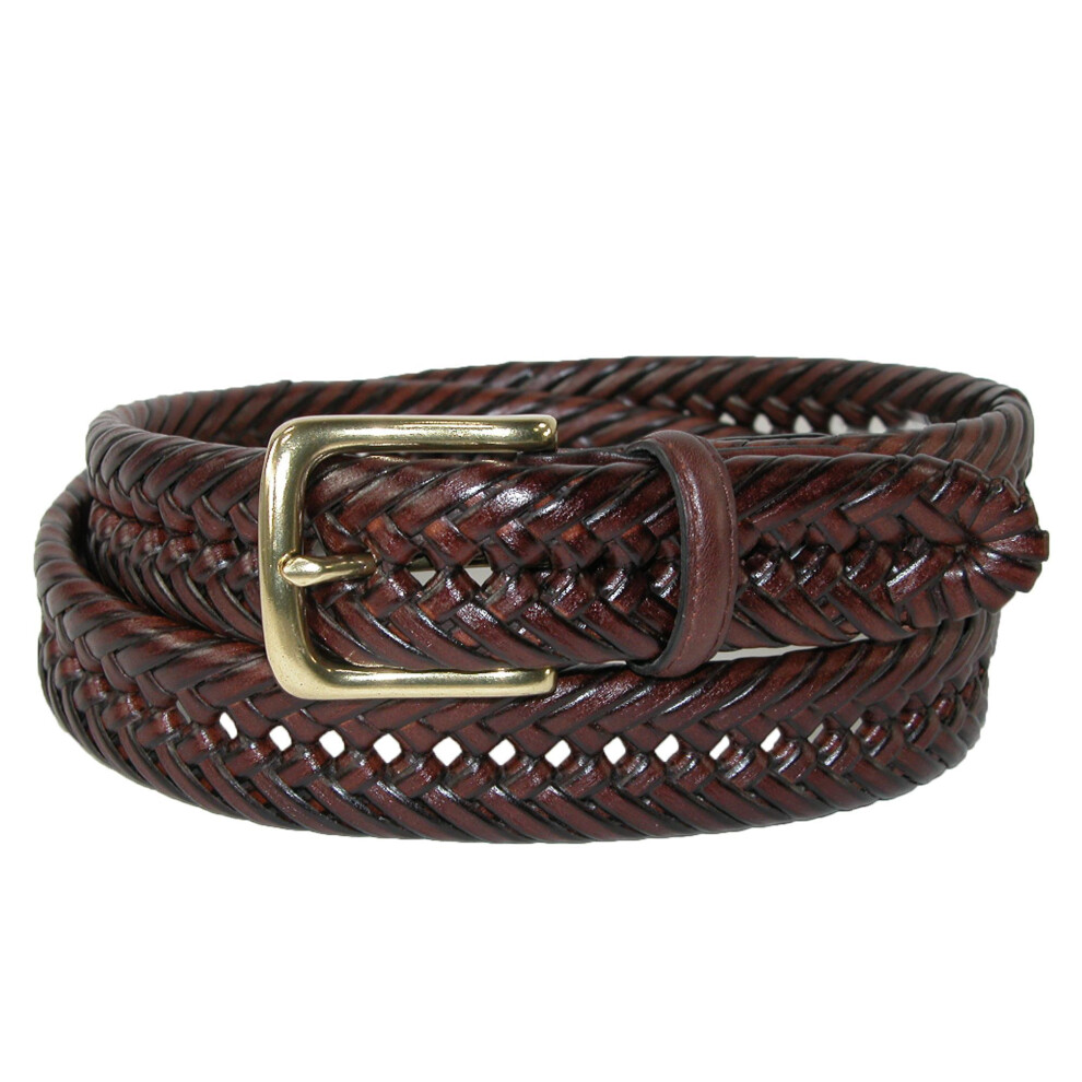 Tommy Hilfiger Men's Burnished Handlaced 32 Mm Belt