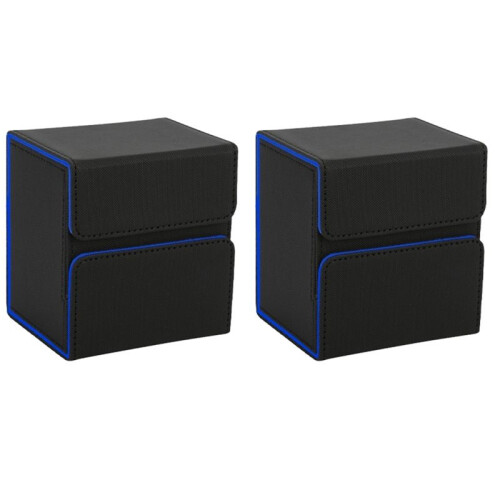 Tabletop Game Portable Storage Box, Card Protector, Large Capacity Storage Box Black+