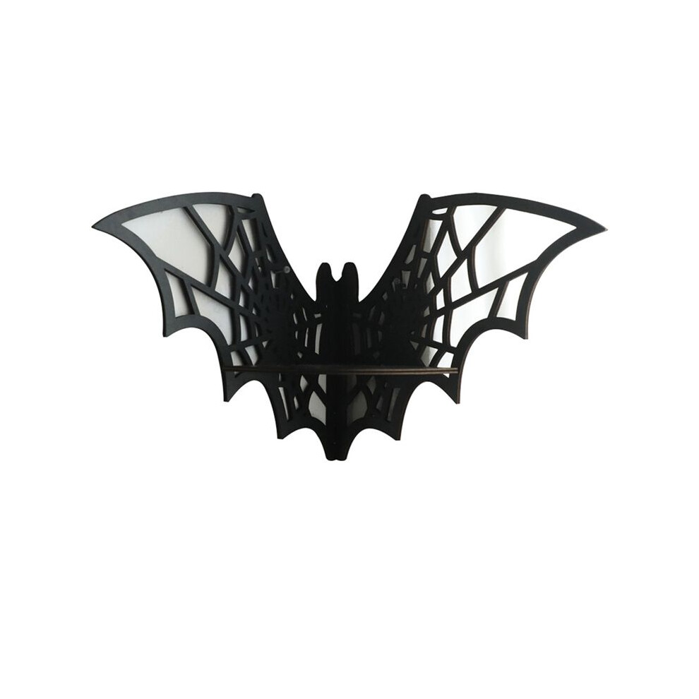 Bat Horn Frame Wooden Floating Bat Corner Shelf Gothic Jewelry Display Stand 6033240986814