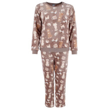 em & alfie Women's Dog Lover Plush Crewneck Pyjama Set