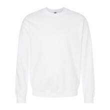 (S, White) Gildan Softstyle Crewneck Sweatshirt