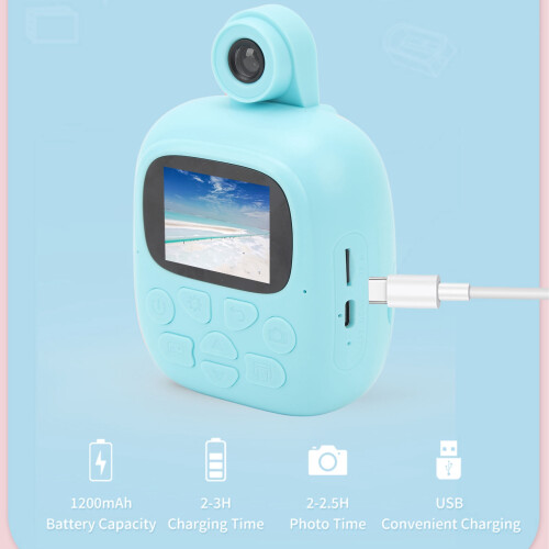 Rechargeable Kids Camera 48MP Thermal Printer 2