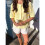 Women'S Short Sleeve Openwork Crochet Button Front Knit Cardigan Yellow M 5