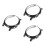 3Pièces Coque Montre Tpu Protection Complète Noire Gen 5 3