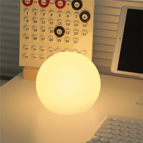LED  Light LED Spherical Table Lamp Timer Dimming and 16 Color Remote Control Brightness Adjustment for Bedroom 20CM 2