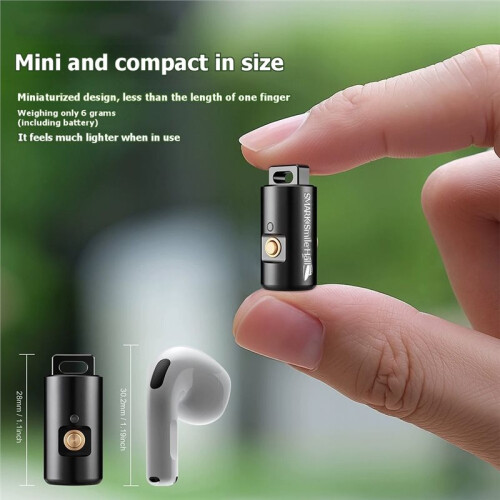 SMILING  6g  Flashlight Keychain 6-Mode Strobe Sos USB Magnetic Charging Ultra-Thin Flashlight Work Light 2