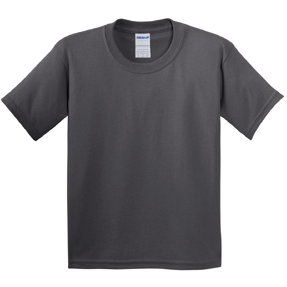 Gildan (Xl, Charcoal) Childrens Unisex Soft Style T-Shirt (Pack Of 2) Multicoloured