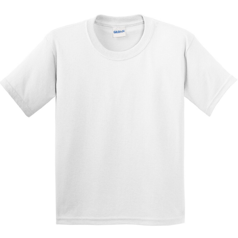 Gildan (Xl, ) Childrens Unisex Soft Style T-Shirt (Pack Of 2) White