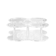 Acryl Sirupspender Organizer, 360 Drehbarer Lagerregal für 4 Flaschen, Klarer Kaffeekaraffe Halter Kaffee Teil