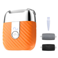(Orange) Electric Foot Grinder Portable Electric Callus Remover for Feet Foot Exfoliation Sander Rechargeable Electric Foot File Pedicure