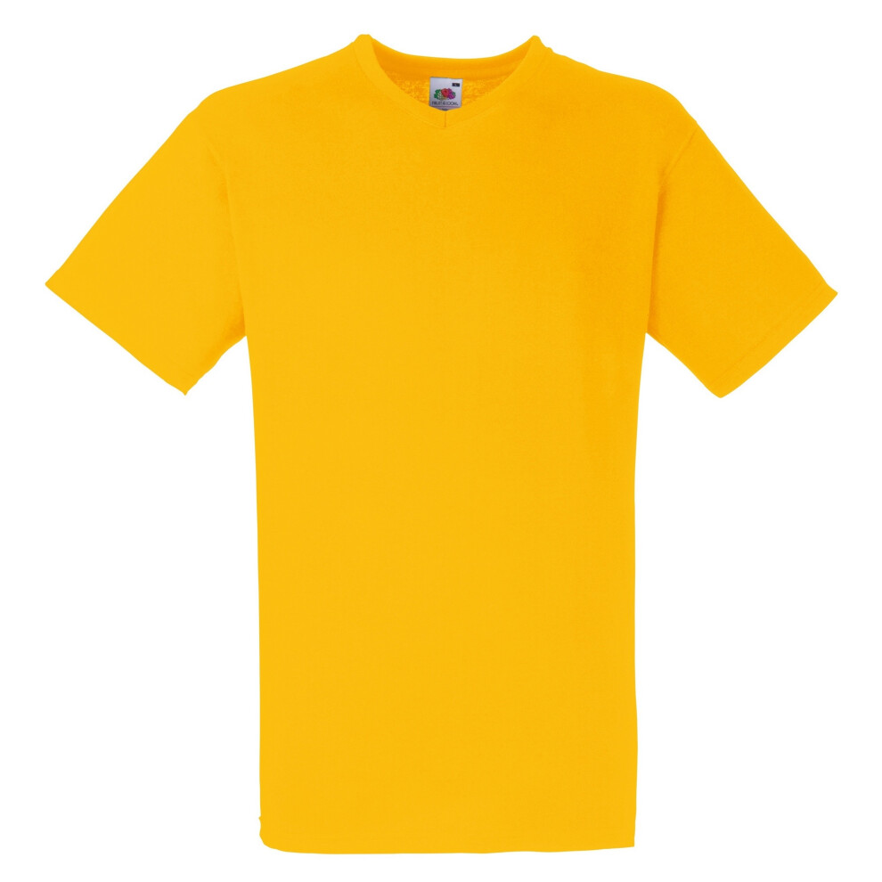 Fruit Of The Loom (2Xl, Sunflower) Mens Valueweight V-Neck, Short Sleeve T-Shirt Multicoloured