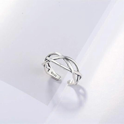 925 Sterling Silver Ring for Women, Adjustable Solid Vintage Silver Thumb Ring, Unisex Resizable Celtic Knot Open Finger Ring, Silver Knuckle Toe Ring 1