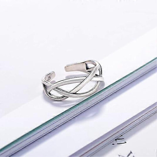 925 Sterling Silver Ring for Women, Adjustable Solid Vintage Silver Thumb Ring, Unisex Resizable Celtic Knot Open Finger Ring, Silver Knuckle Toe Ring 2