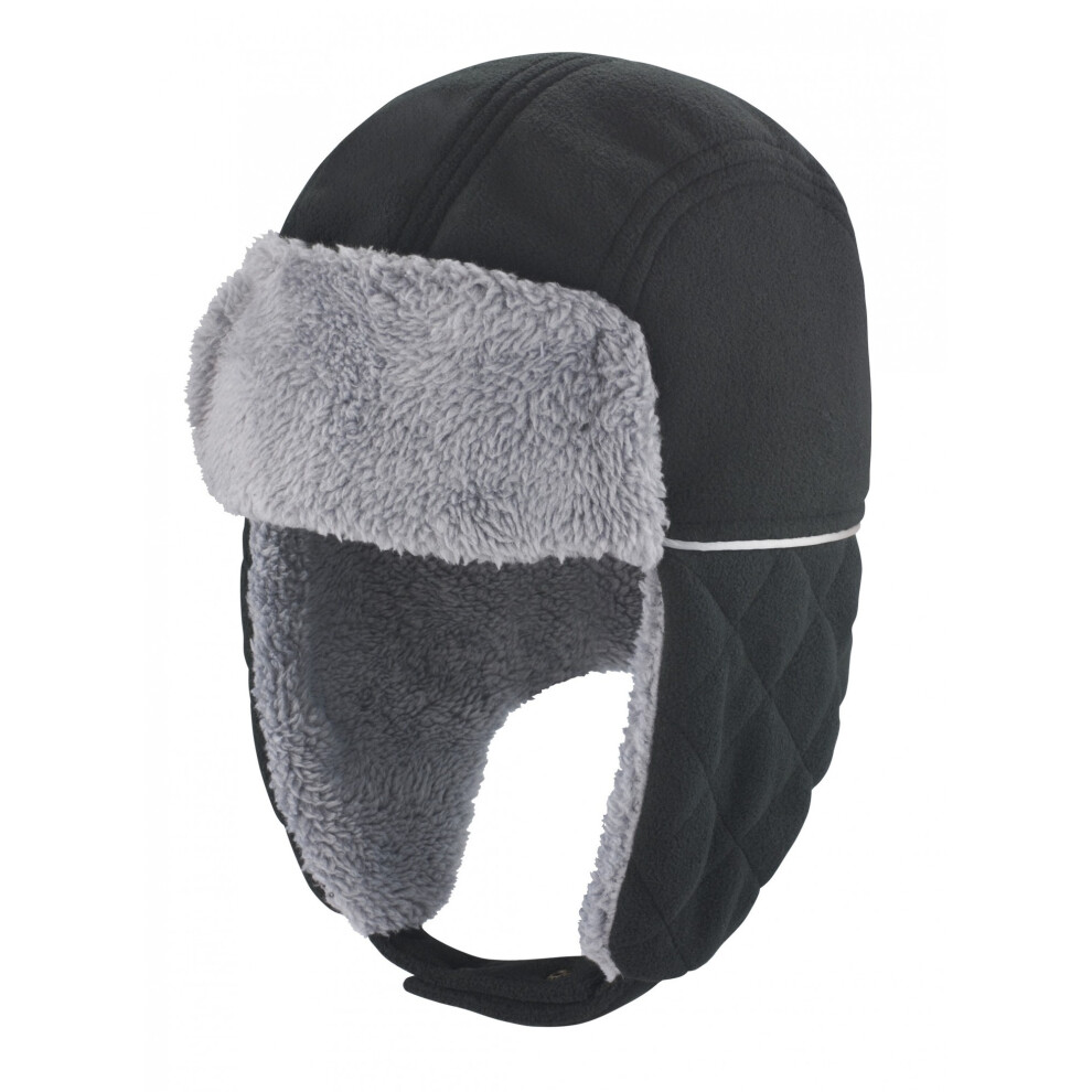 Result (L/Xl, Black/Grey) Winter Essentials Ocean Trapper Hat