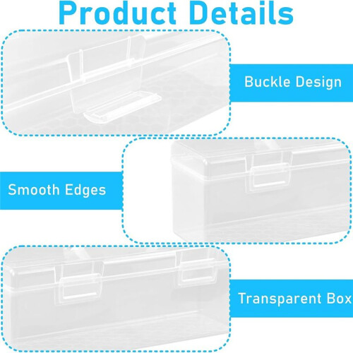 2Pcs Paint Storage Box  Storage Box Handle,30 Bottle Capacity Paint Storage Box for 2 Fluid Ounces Acrylic Paint 1