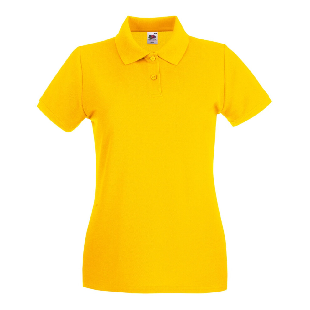 Fruit Of The Loom (Xs, Sunflower) Womens/Ladies Premium Fitted Short-Sleeved Polo Shirt Multicoloured