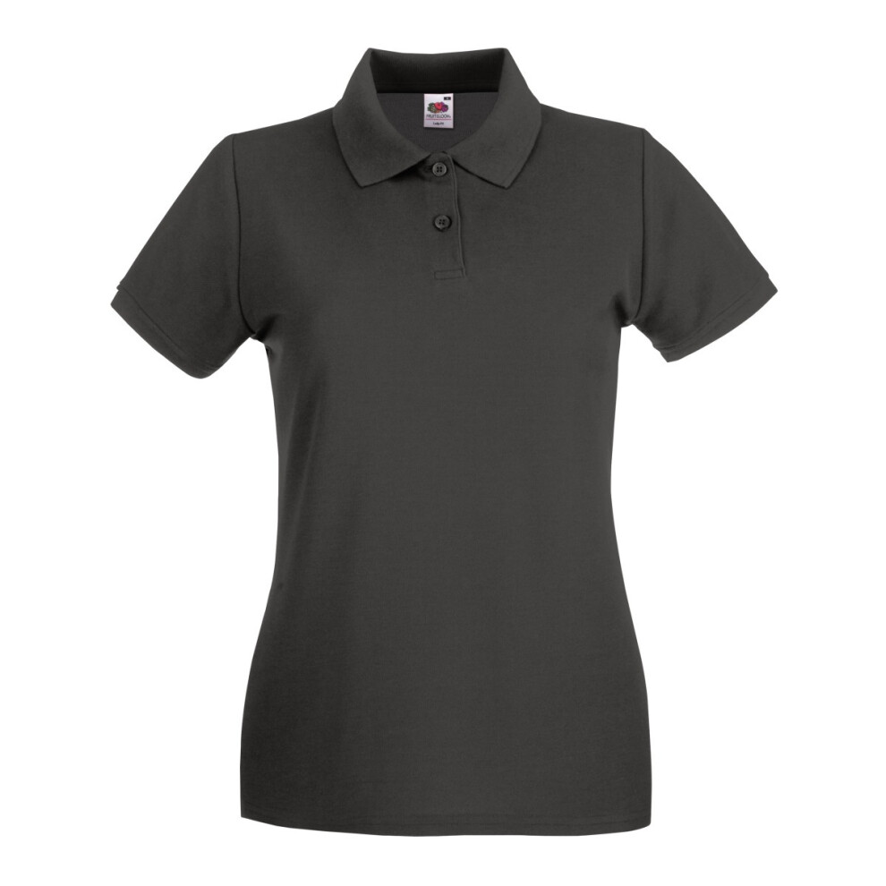 Fruit Of The Loom (Xl, Light Graphite) Womens/Ladies Premium Fitted Short-Sleeved Polo Shirt Multicoloured