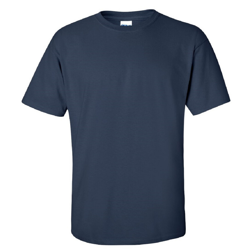 Gildan (Xl, Navy) Mens Ultra Cotton Short Sleeve T-Shirt Blue,Multicoloured
