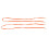 Trainers Replacement 8mm Wide Orange Flat String Shoelace Pair 3