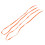 Trainers Replacement 8mm Wide Orange Flat String Shoelace Pair 5