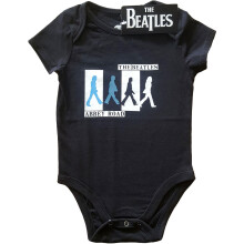 (0-3 Months, Black) The Beatles Baby Abbey Road Colours Crossing Babygrow