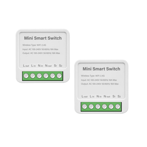 2PCS    16A WiFi Relay Module   Wireless Light  Voice Control for  Home Automation 1
