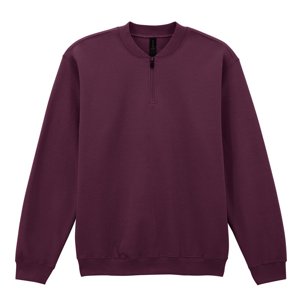Gildan (3Xl, Maroon) Unisex Adult Softstyle Midweight Quarter Zip Sweatshirt Multicoloured