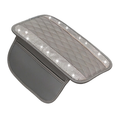 Comfortable Plus Leather Center Console Cover With-gray silver