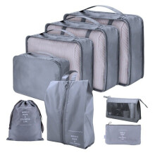 (grey) Organizer Bags for Travel Organizer Bags Accessories Luggage Suitcase Organizer Waterproof Wash Bag Clothes Storage