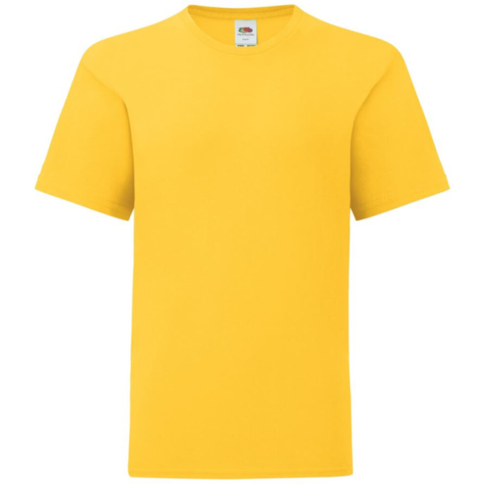 Fruit Of The Loom (5-6 Years, Sunflower ) Childrens/Kids Iconic T-Shirt Yellow