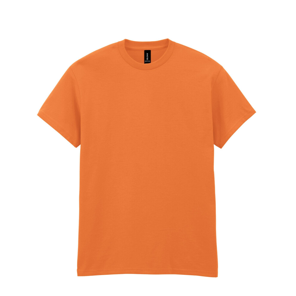 Gildan (Xxl, Tangerine) Mens Heavy Cotton Short-Sleeved T-Shirt Multicoloured