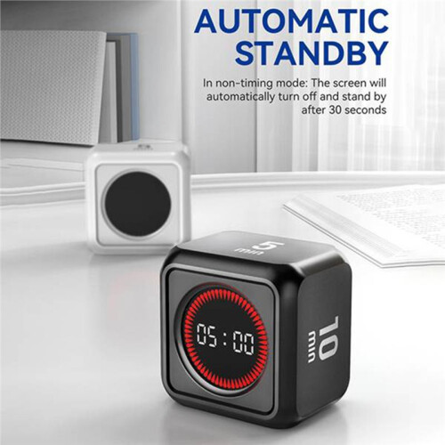 Visual Countdown Timer with 3-Stage Volume Control Silent Flashing Alert Built-in 800mAh Battery 2