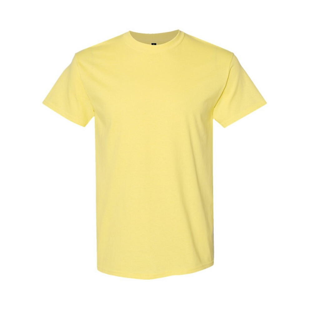 Gildan (Xl, Cornsilk) Mens Heavy Cotton T-Shirt Multicoloured