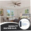 Ceiling Fan Remote Control Kit 6-Speed Adjustable Ceiling Fan Remote Replacement for Home Bedroom 6