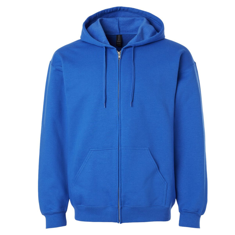 Gildan (3Xl, Royal ) Mens Softstyle Fleece Midweight Full Zip Hoodie Blue