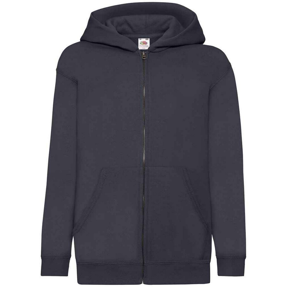 Fruit Of The Loom (9-11 Years, Deep Navy) Childrens/Kids Hooded Sweatshirt Blue,Multicoloured