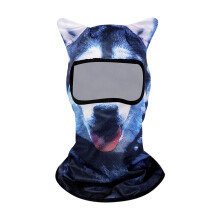 Stand Ear Animal Bivakmuts Gezichtsmasker-blauw hondenmodel