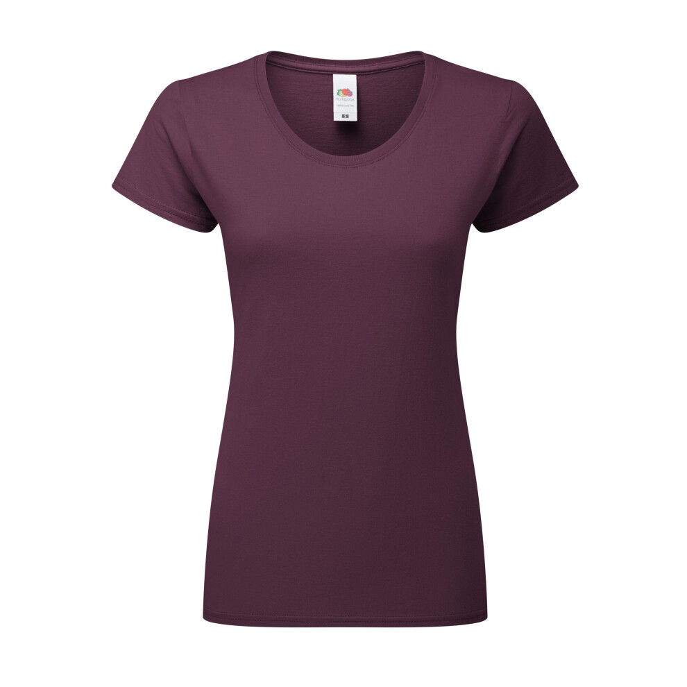 Fruit Of The Loom (Xl, Dark Plum) Womens/Ladies Ringspun Premium T-Shirt Multicoloured