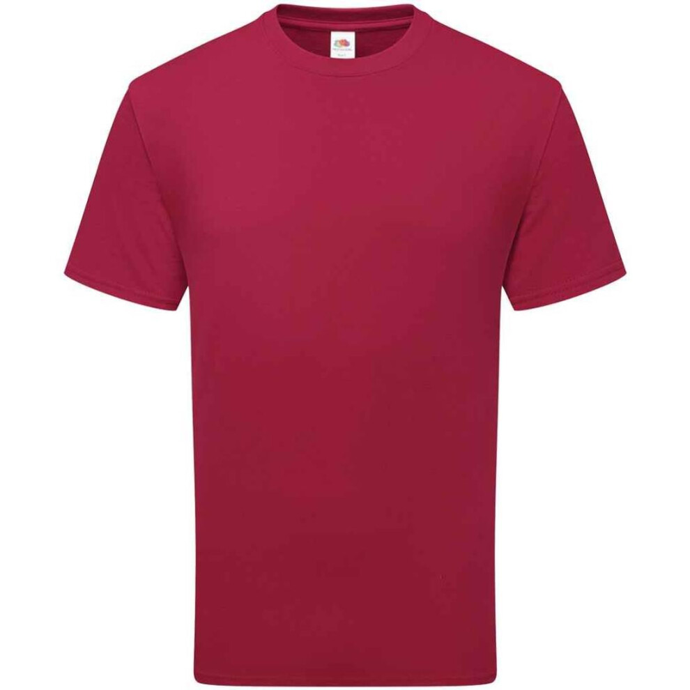 Fruit Of The Loom (L, Cranberry) Unisex Adult Cotton T-Shirt Multicoloured