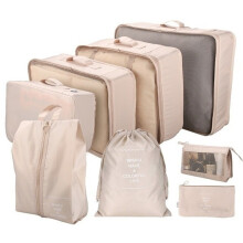 (beige) Organizer Bags for Travel Organizer Bags Accessories Luggage Suitcase Organizer Waterproof Wash Bag Clothes Storage