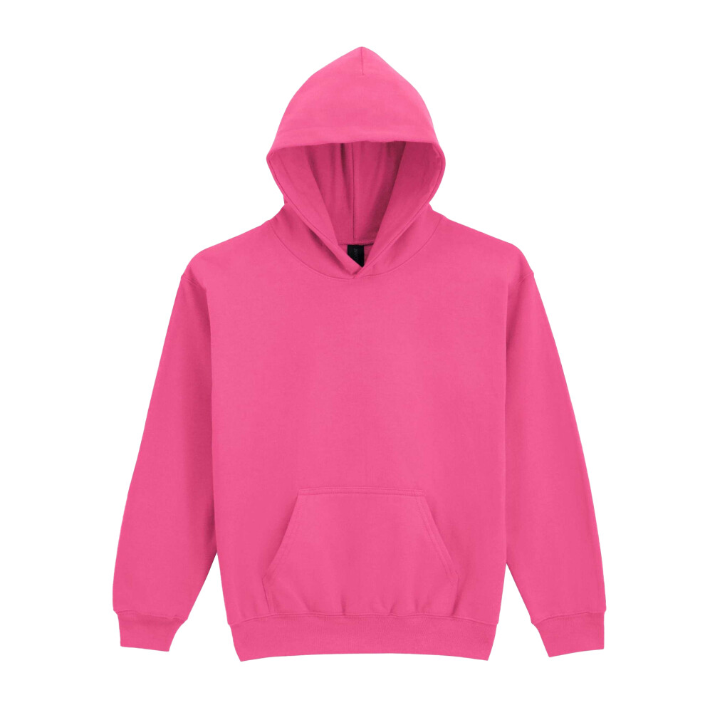 Gildan (7-8 Years, Lemonade) Childrens/Kids Softstyle Fleece Midweight Hoodie Pink