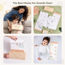Wachstumsdiagramm für die Wand 7 Fuß Höhe Wasserdichtes Canvas-Maß Wandlineal Abnehmbarer Neutraler Wanddekor für das Kinderzimmer