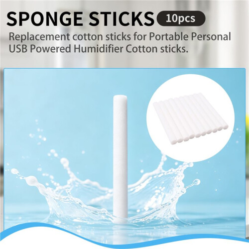 10Pcs/Pack Humidifier Filter Replacement Cotton Sponge Stick for Usb Humidifier Aroma Diffuser Mist Maker Air Humidifier 1
