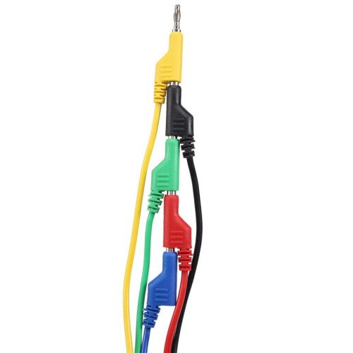 5PCS Stackable Banana to Banana Plug Test Leads Soft Electrical Test Cable Wire 3.3Ft/1M for Multimeter 1000V 15A 1