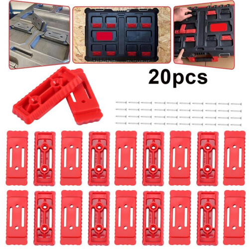 Red Feet Mounting System for Packout - 20pcs Options, Heavy-Duty Mounting Feet Packout System 2