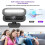 Webcam 2K HD 60 Ips avec Autofocus, Caméra PC USB, Microphone Rotatif, Éclairage D'Appoint Réglable, Caméra de Streaming 9