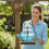 1pc Solar-Powered 3-Layer Hanging Bird Bath Fountain with Glass Bowl 7